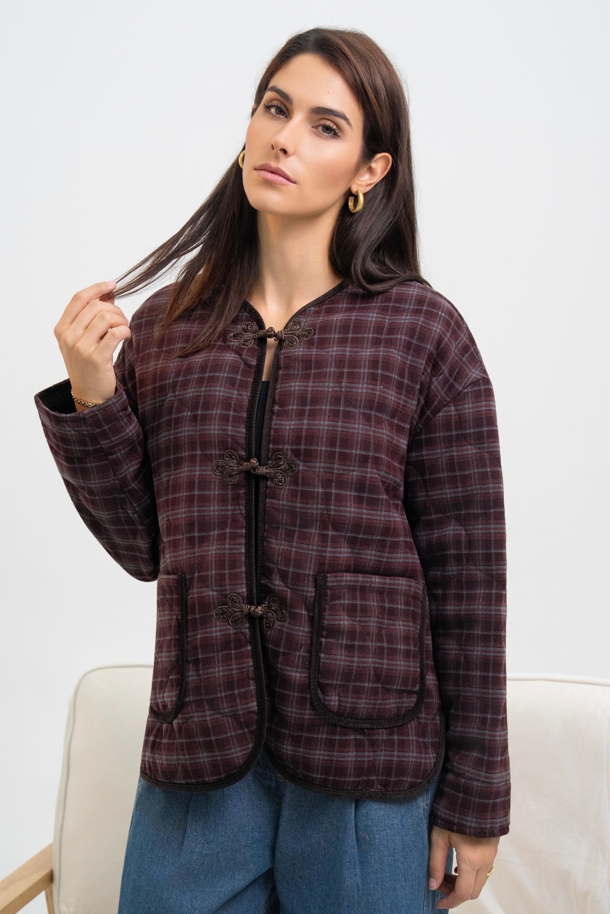 BLOUSON A CARREAUX VICKY