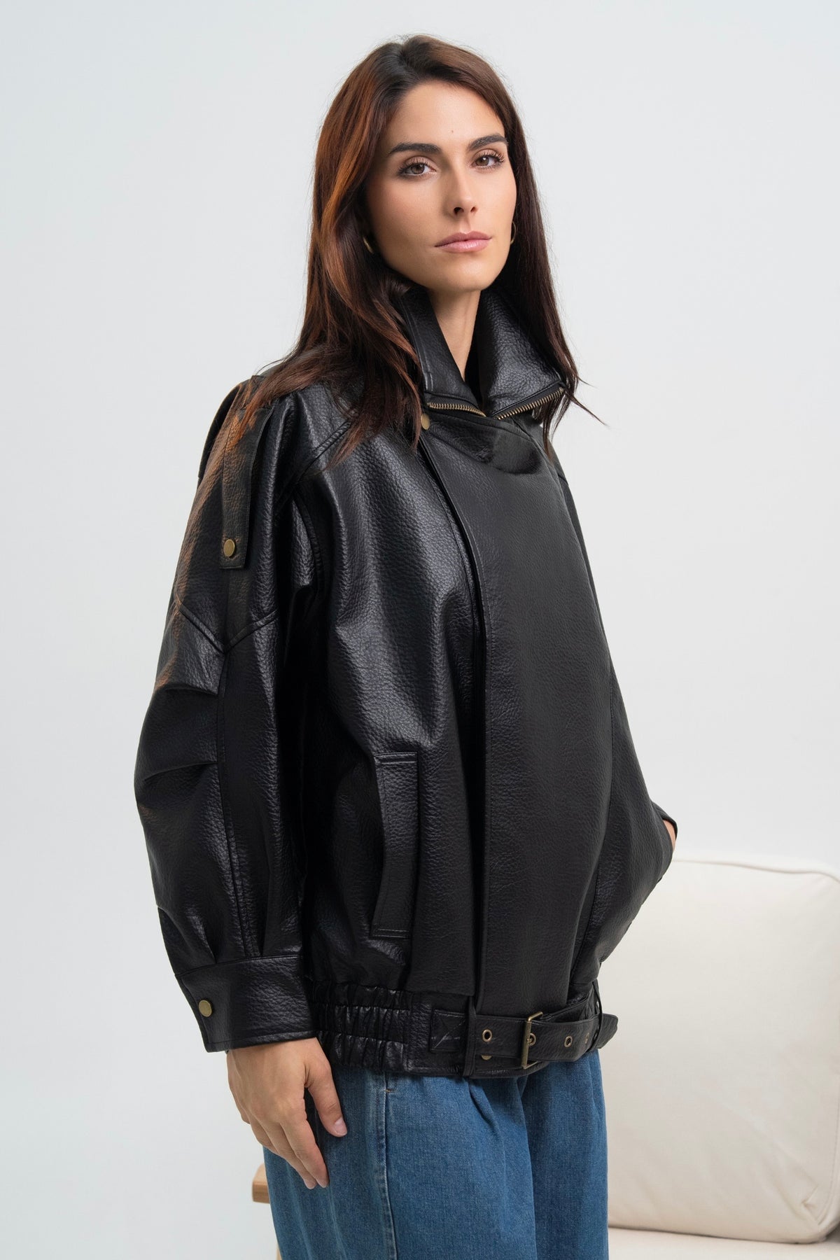 VESTE SIMILICUIR BÉA