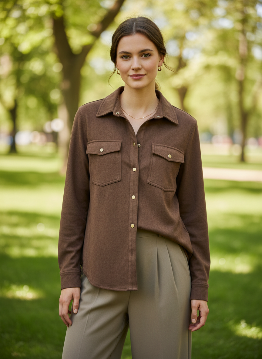 CHEMISE SUÉDINE VIOLETTE