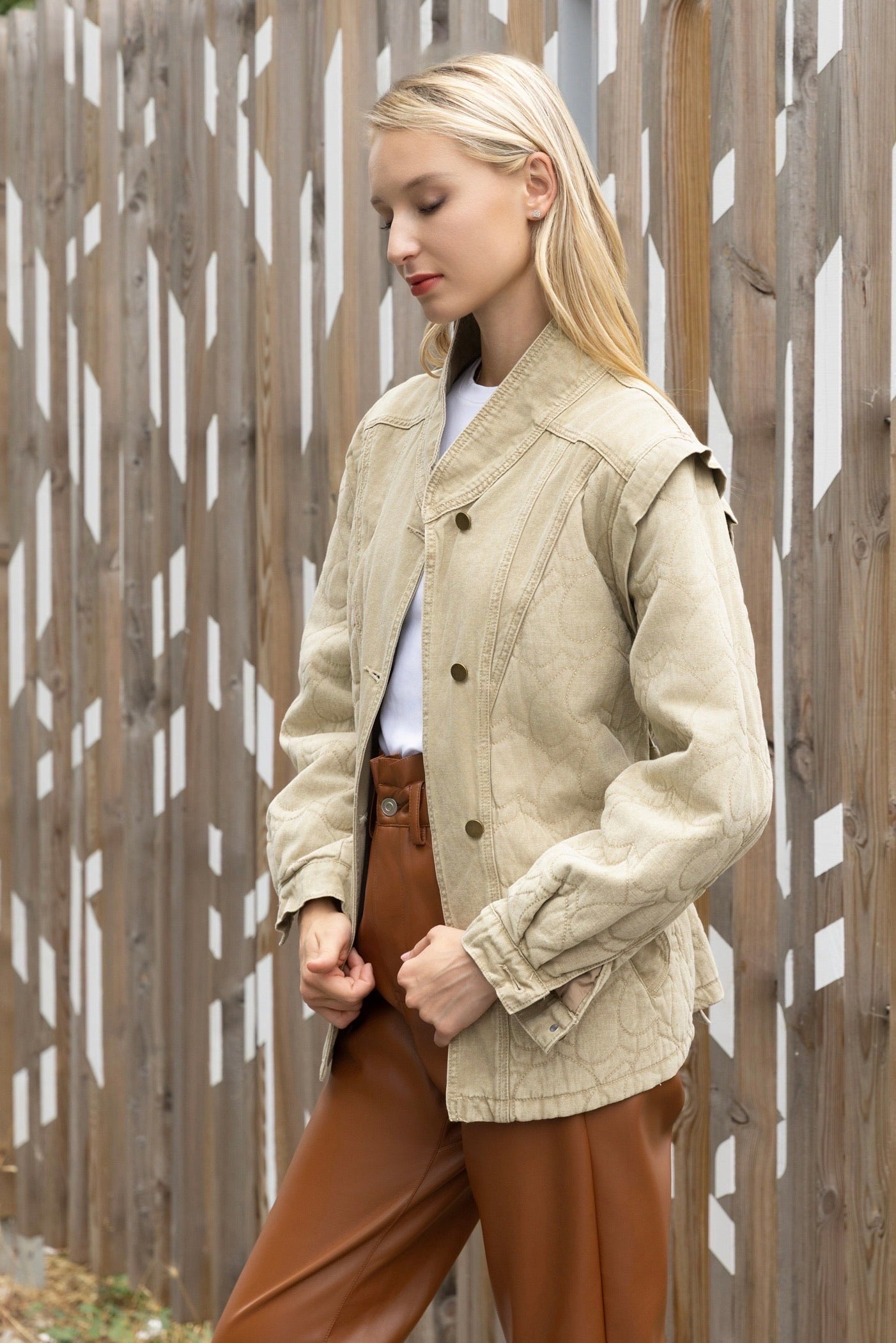 BLOUSON DENIM/MATELASSÉ TANIA