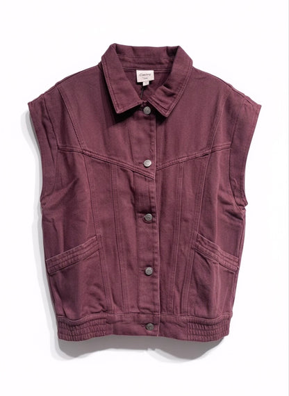 GILET DENIM COLORÉ CLARENCE