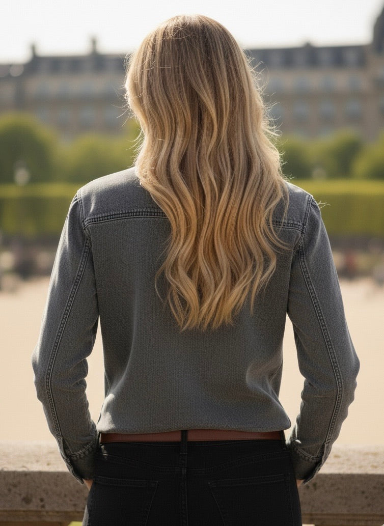 BLOUSE DENIM ROSE-LOU