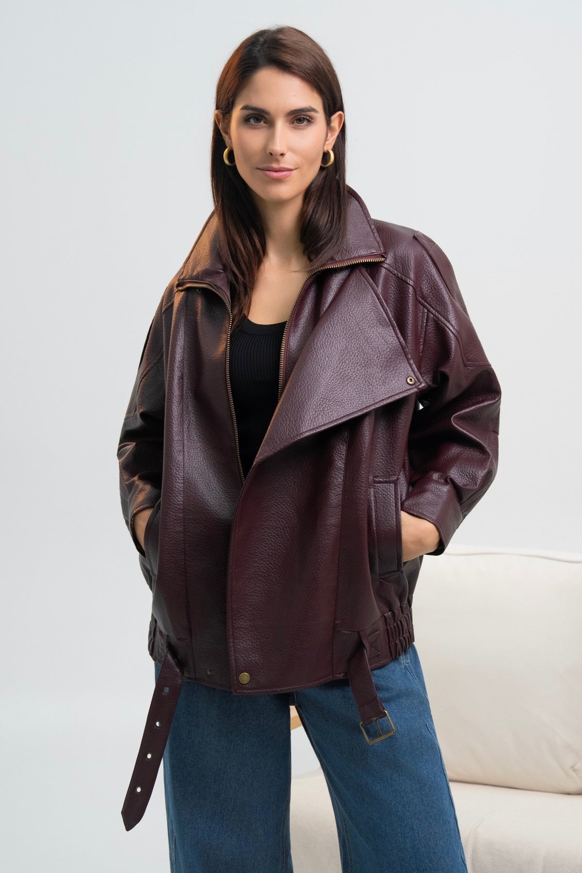 VESTE SIMILICUIR BÉA