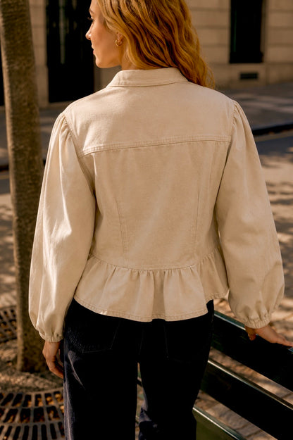 CHEMISE DENIM BOUTONS CHINOIS JISO
