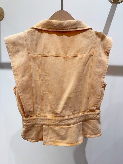 GILET DENIM COLORÉ RAÏSSA