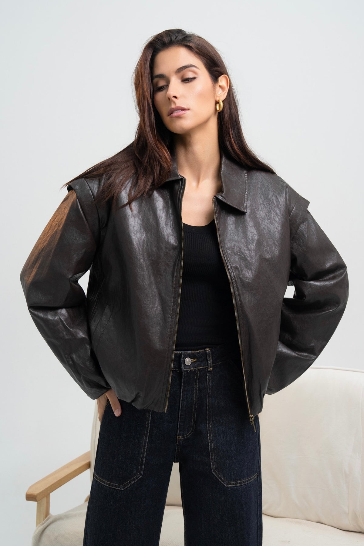 VESTE SIMILICUIR LÉA