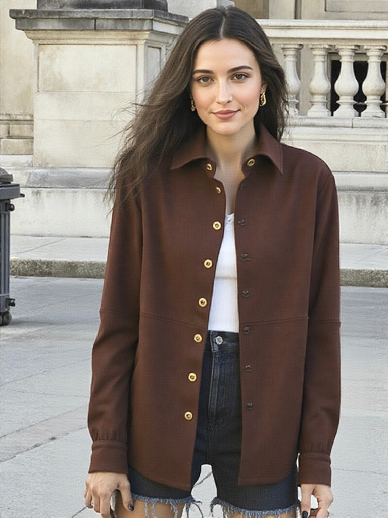 CHEMISE SUÉDINE THALYA