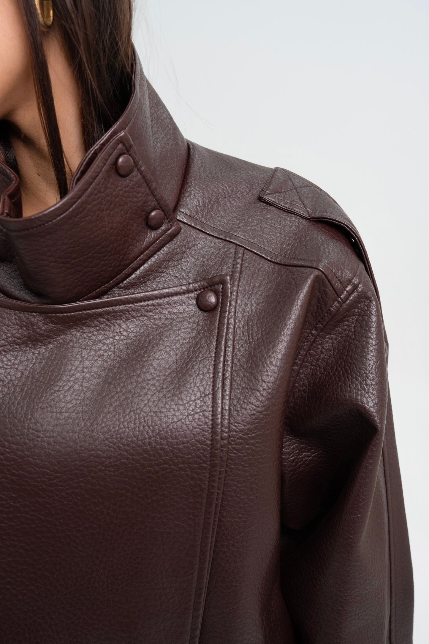 VESTE SIMILICUIR OVERSIZE AMÉLIE