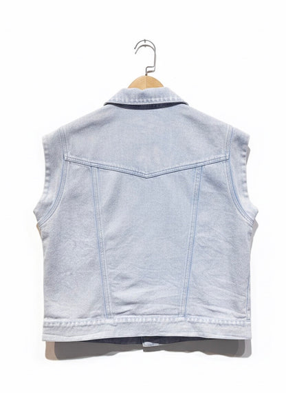 GILET JEAN COLORÉ OPALINE