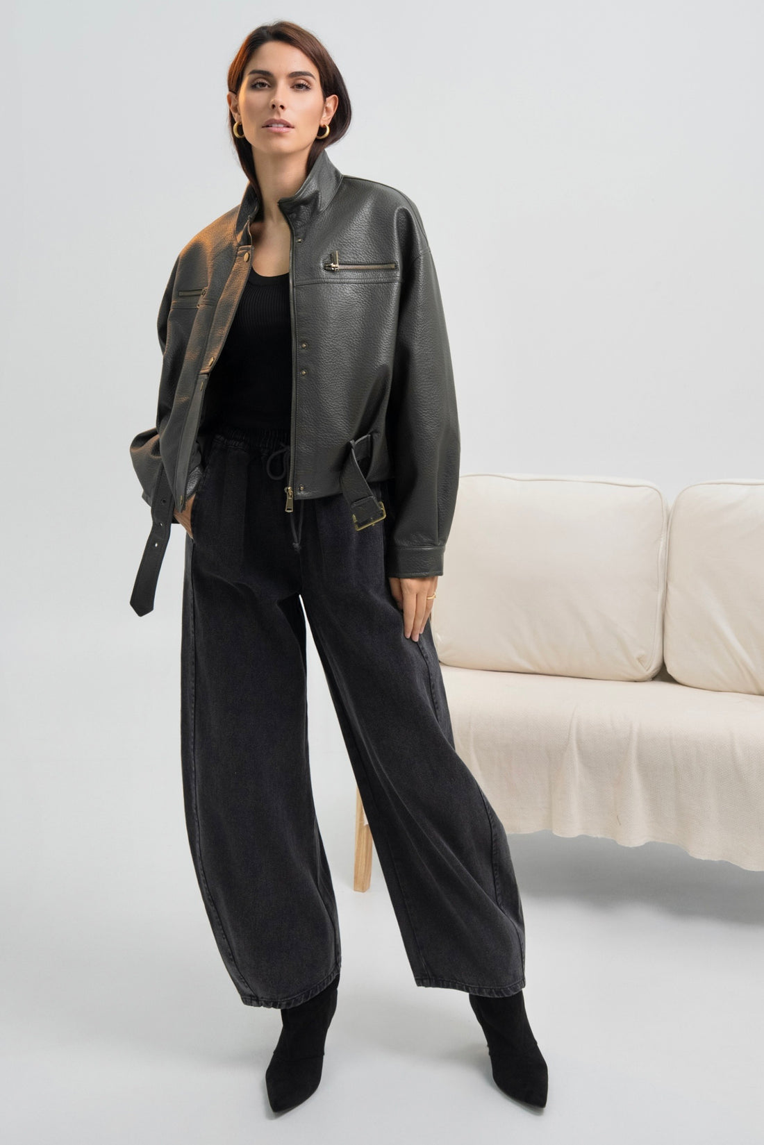 VESTE SIMILICUIR LÉONIE
