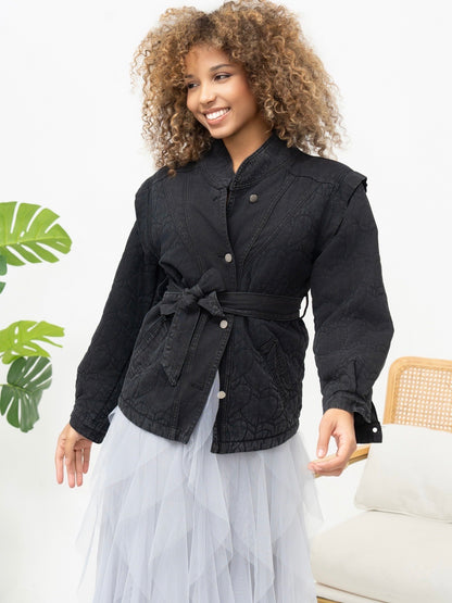 BLOUSON DENIM/MATELASSÉ TANIA