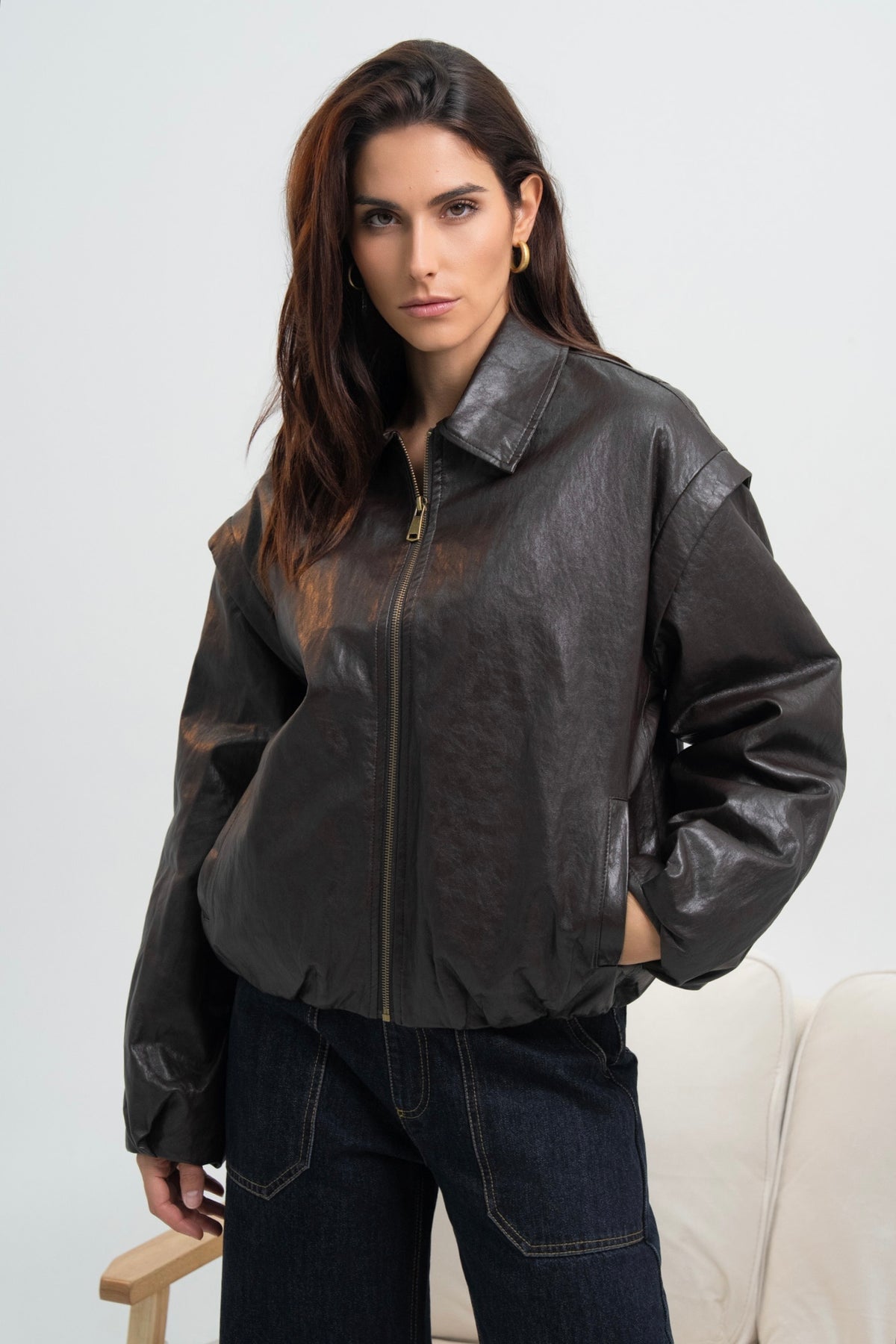 VESTE SIMILICUIR LÉA