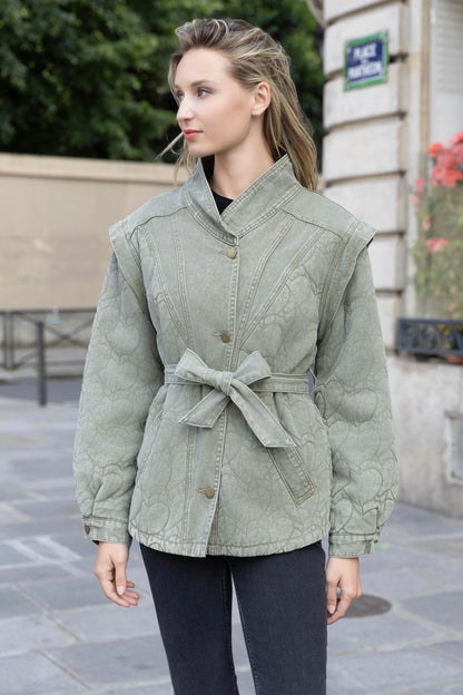 BLOUSON DENIM/MATELASSÉ TANIA
