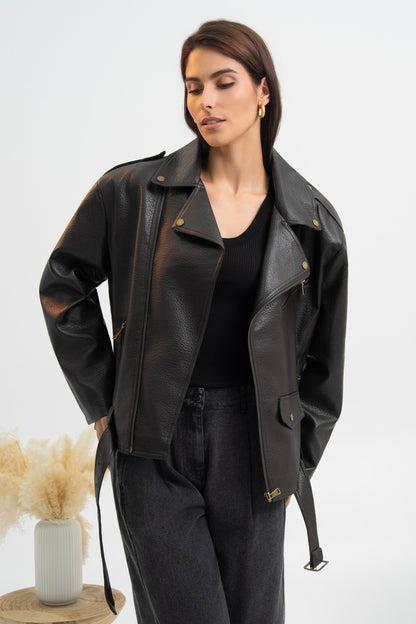VESTE SIMILICUIR LARISSA