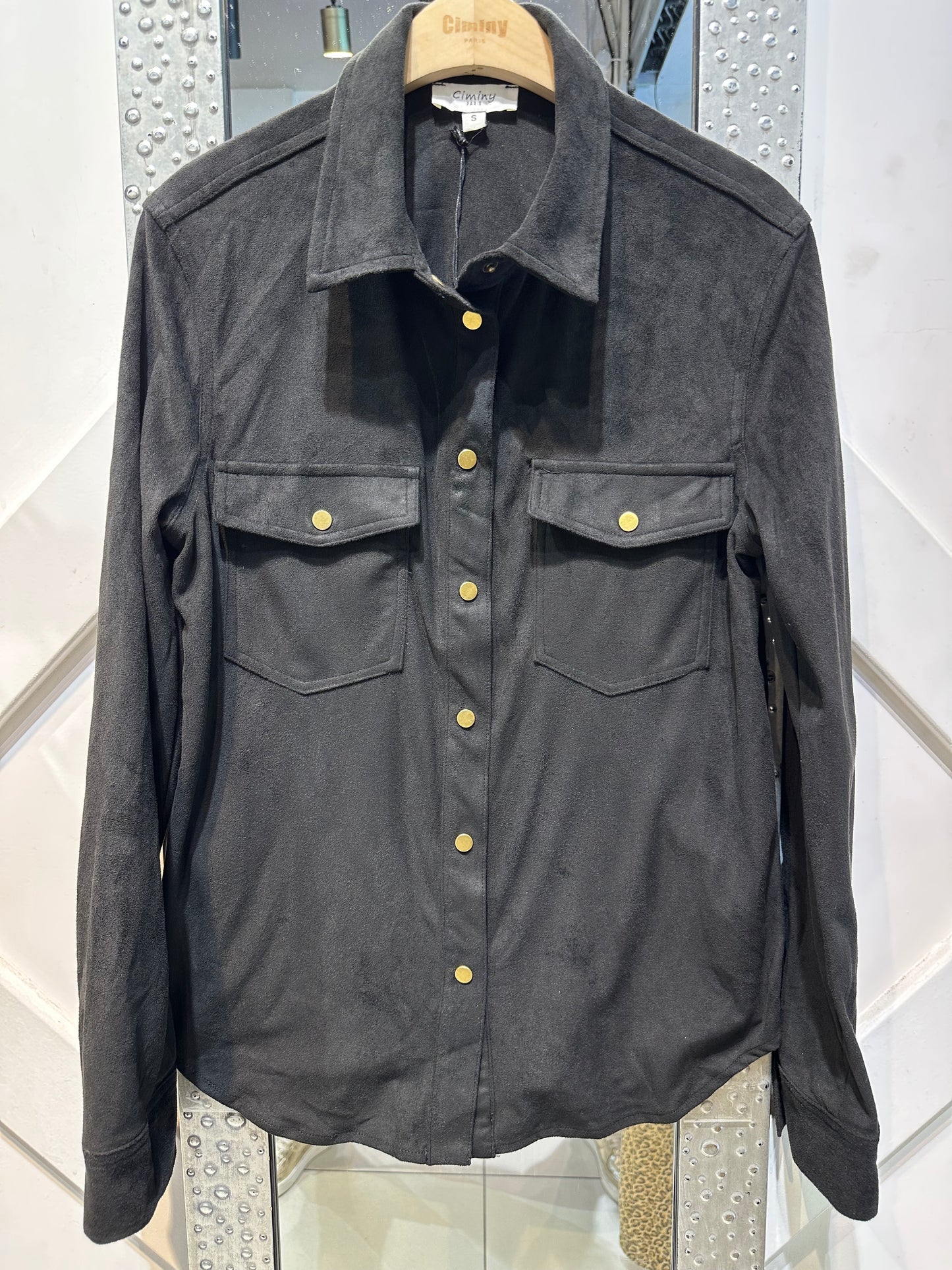 CHEMISE SUÉDINE VIOLETTE