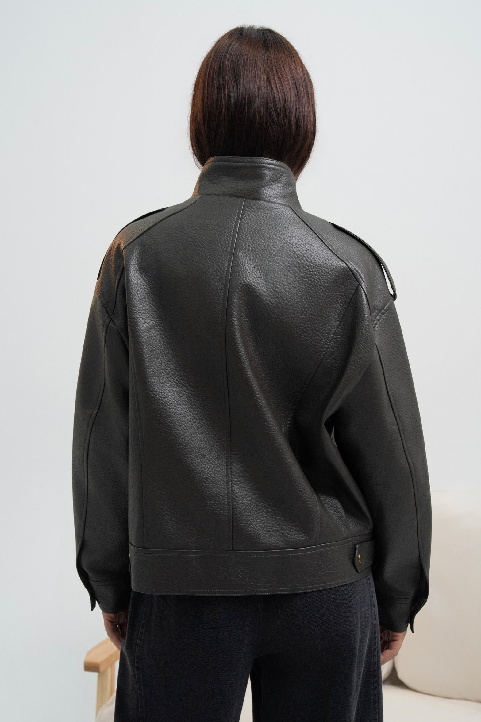 VESTE SIMILICUIR OVERSIZE AMÉLIE