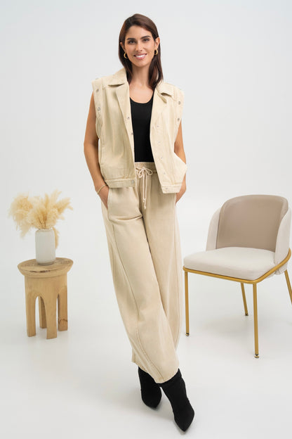 PANTALON EN JEANS ROMANCE
