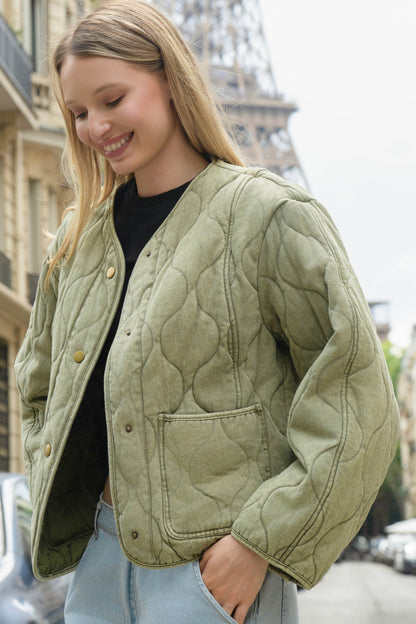BLOUSON MATELASSÉ PERLINE