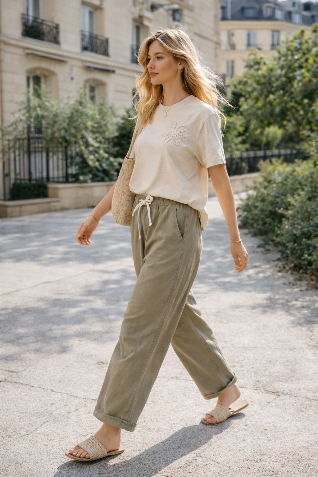 PANTALON EN COTON OVERSIZE LILI