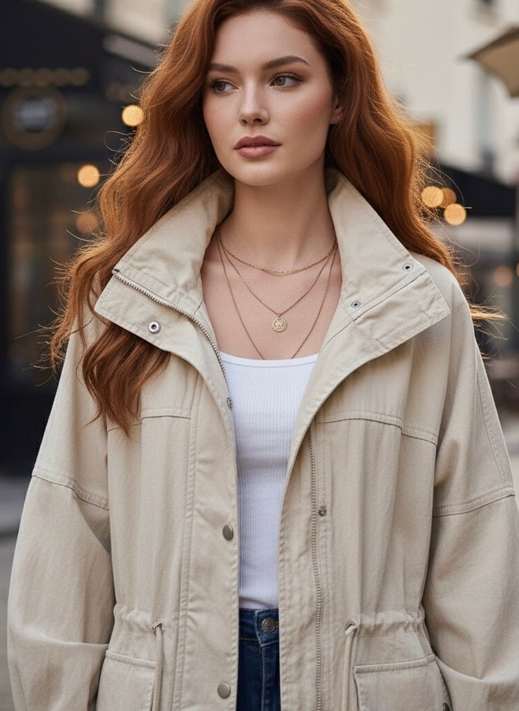 VESTE SAHARIENNE COLORÉE ANÄIS