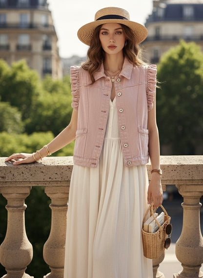 GILET JEAN COLORÉ ZARINA