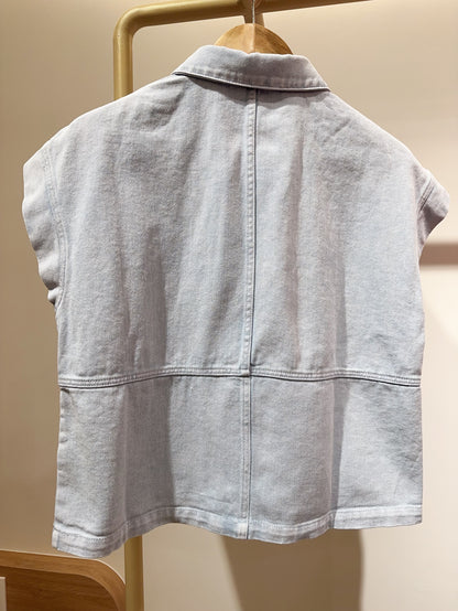 GILET DENIM COLORÉ ÉPIPHANIE
