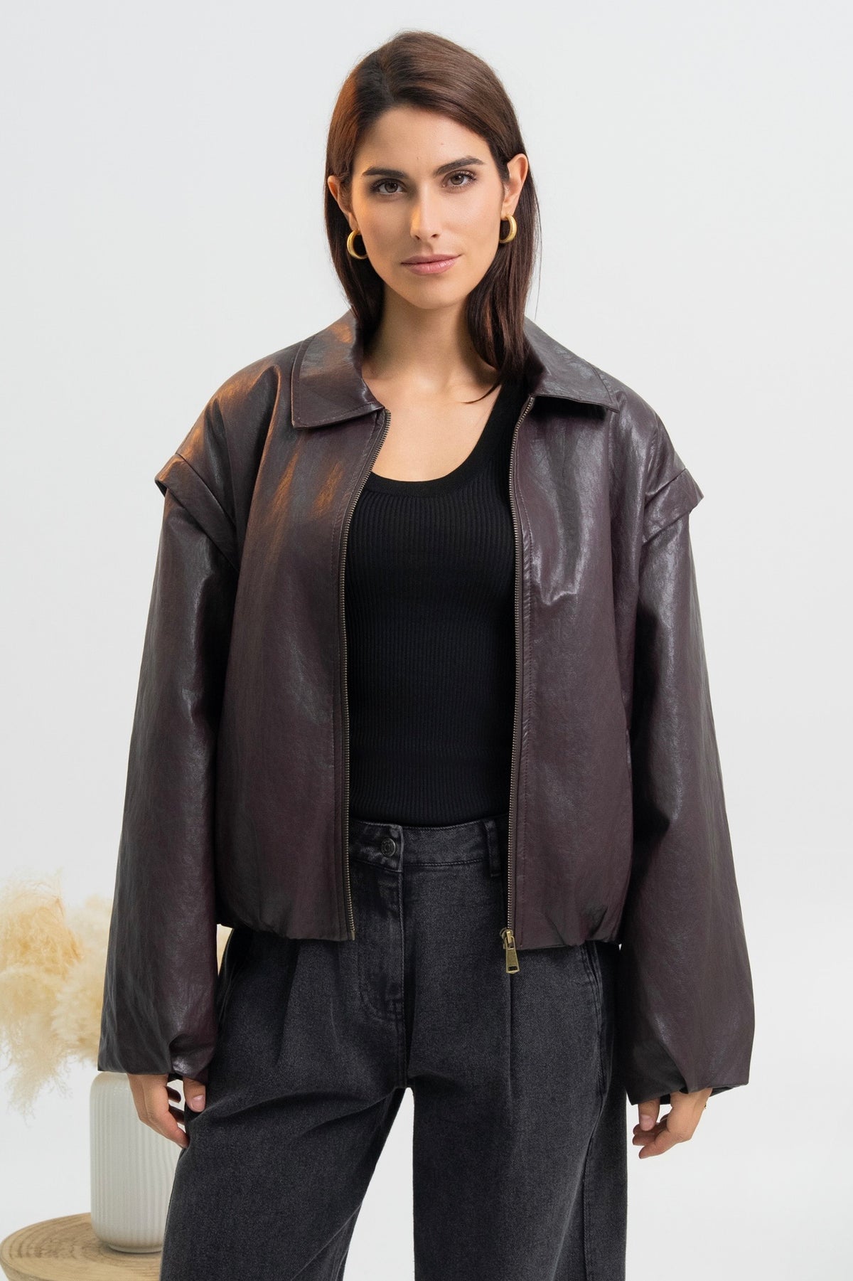 VESTE SIMILICUIR LÉA