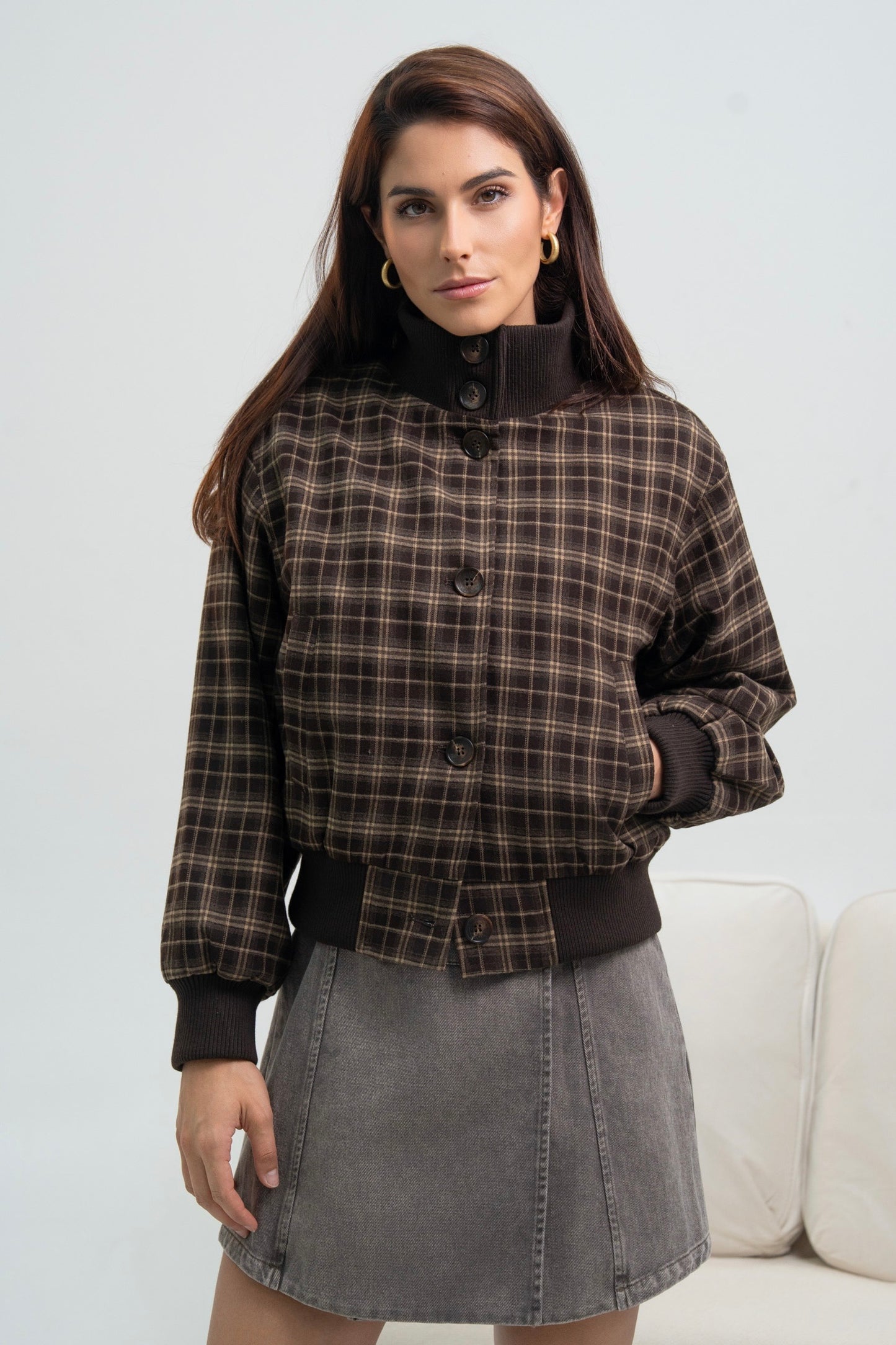 BLOUSON A CARREAUX NOÉLIE
