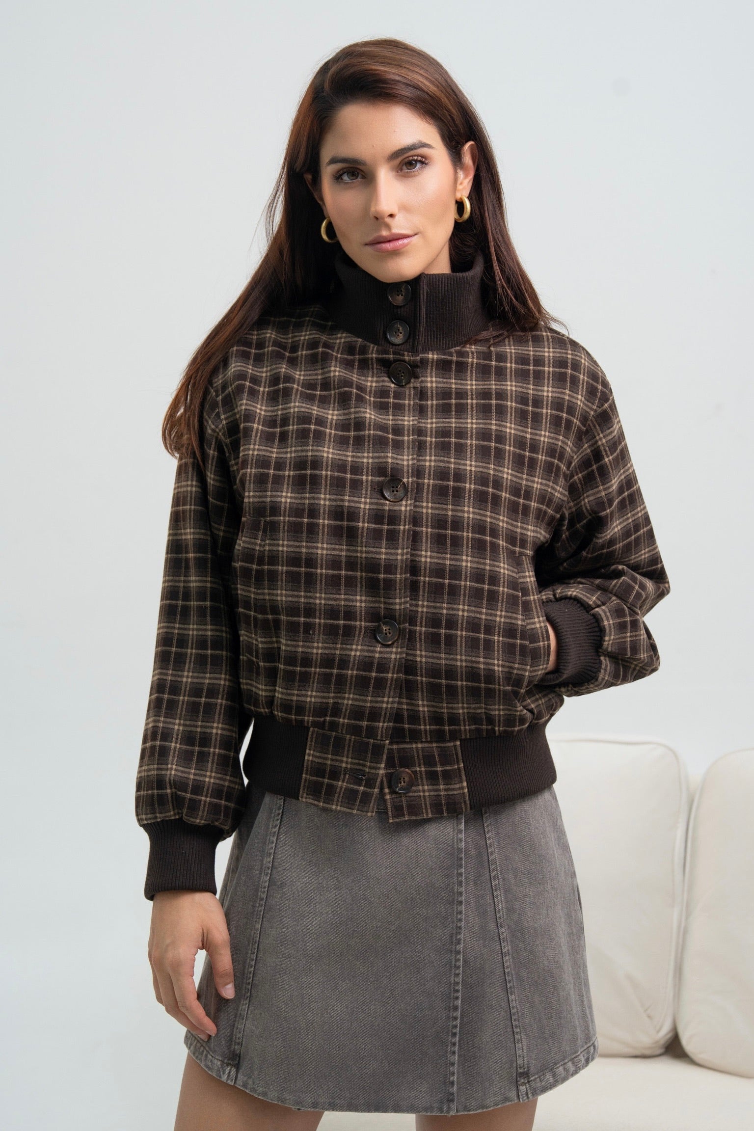 BLOUSON A CARREAUX NOÉLIE