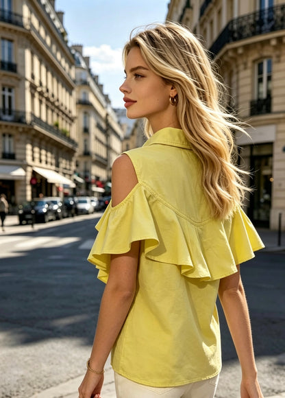 CHEMISE COTON VOLANT JENNY
