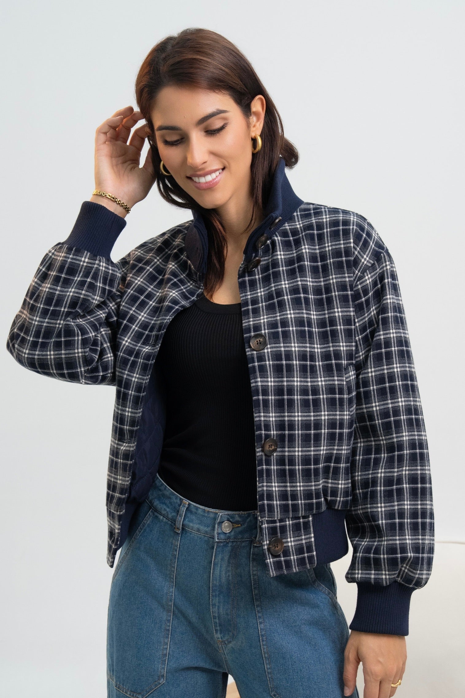 BLOUSON A CARREAUX NOÉLIE