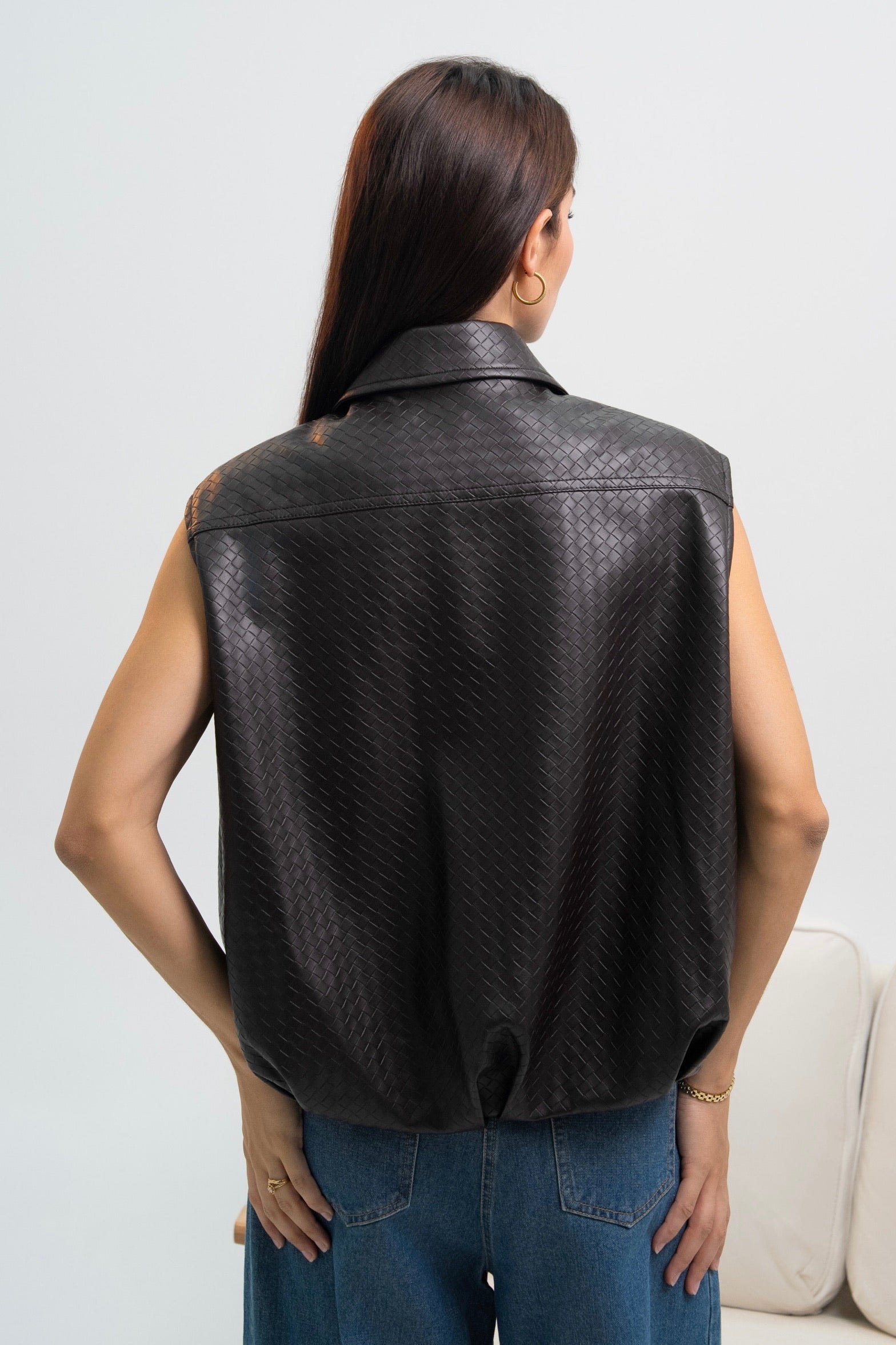 GILET SIMILICUIR ROMANE