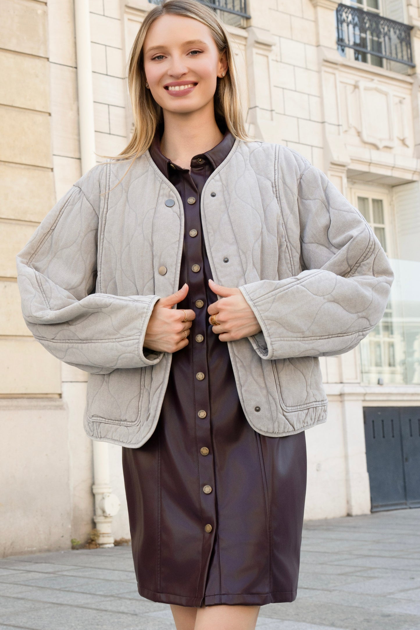 BLOUSON MATELASSÉ PERLINE