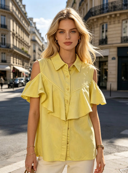 CHEMISE COTON VOLANT JENNY