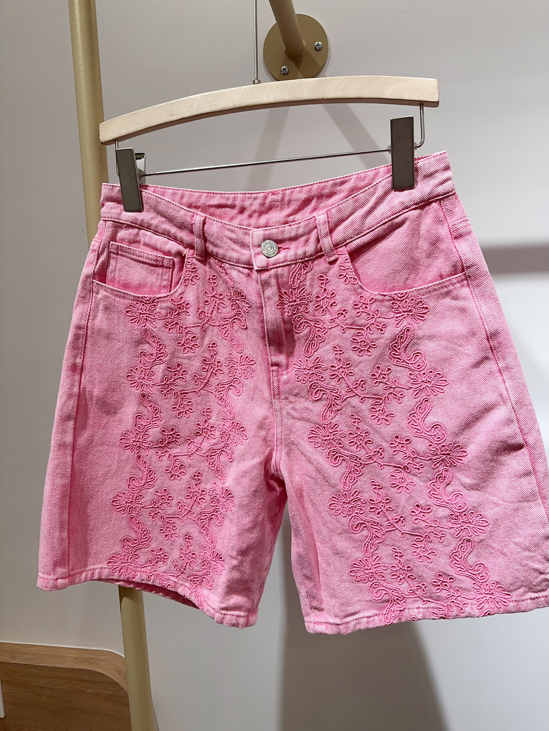 Short Jean Brodé Lilla - CIMINY Paris