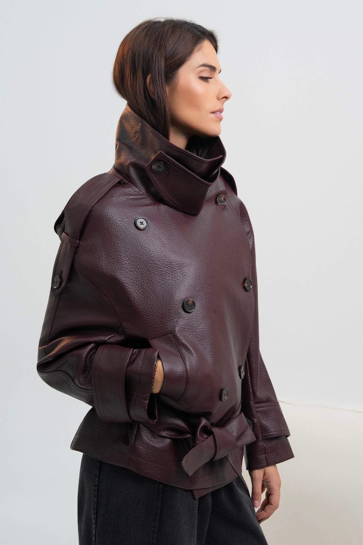 VESTE SIMILICUIR CATHRINE