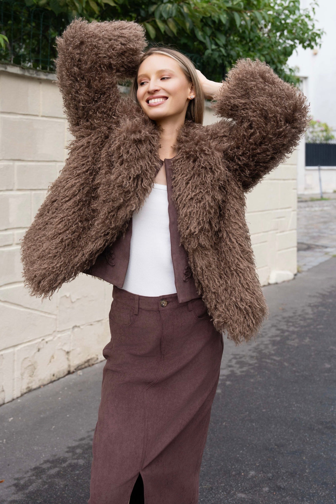 BLOUSON FOURRÉ ISLA - CHOCO