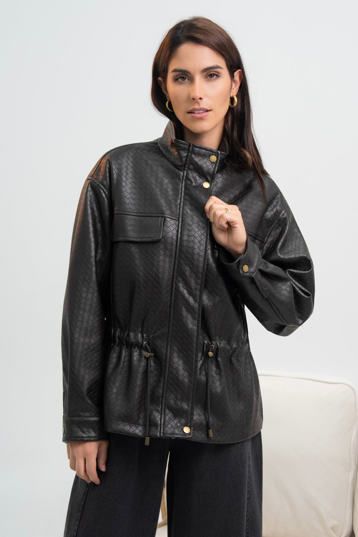 VESTE SIMILICUIR OVERSIZE AMÉLIE