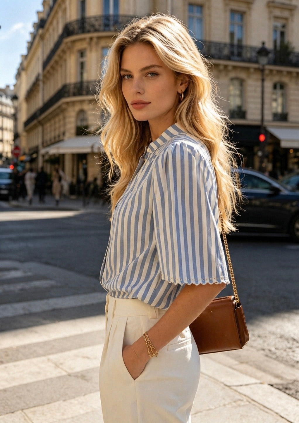 CHEMISE RAYÉ COTON SORINE