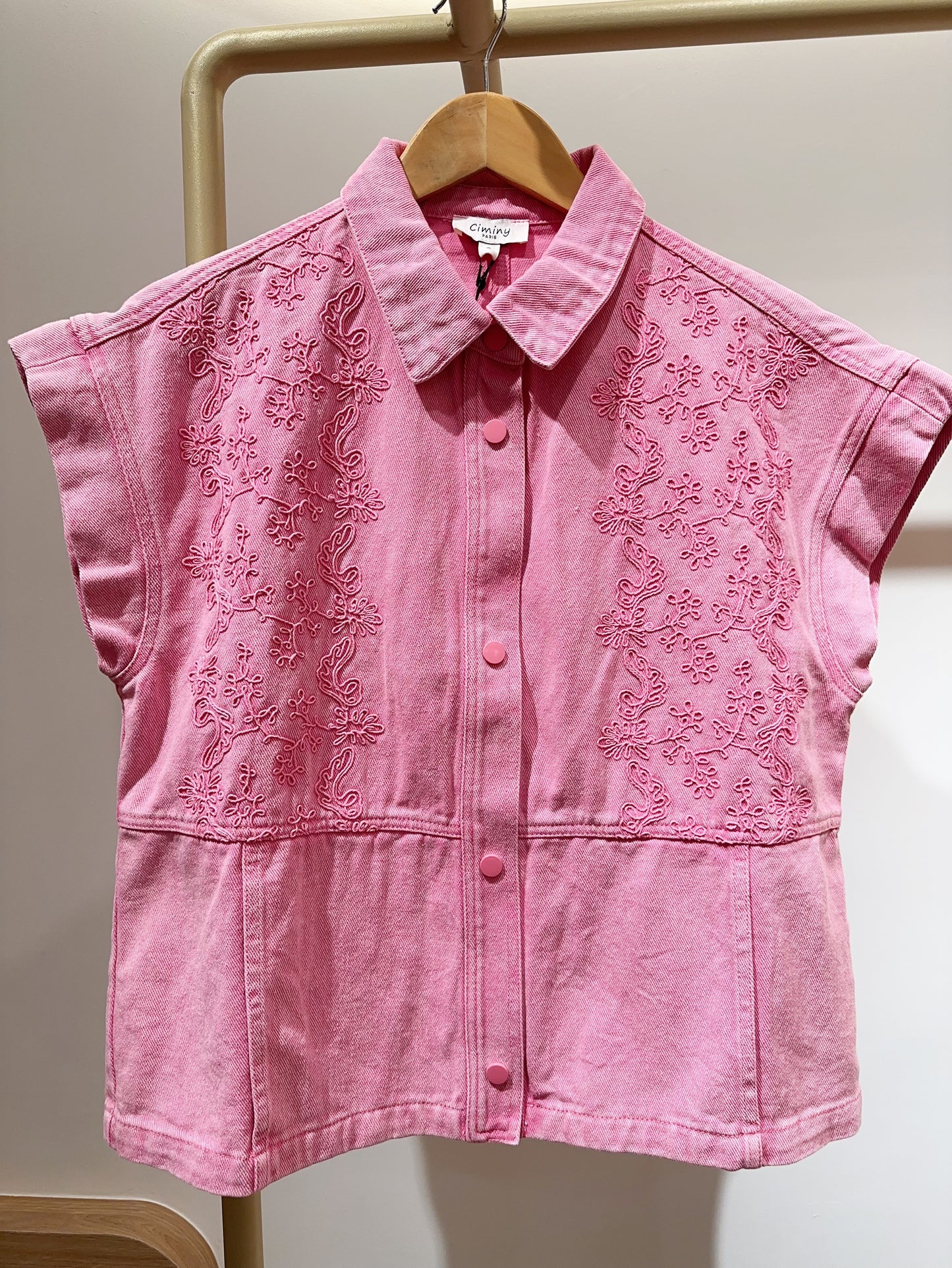 GILET DENIM COLORÉ ÉPIPHANIE