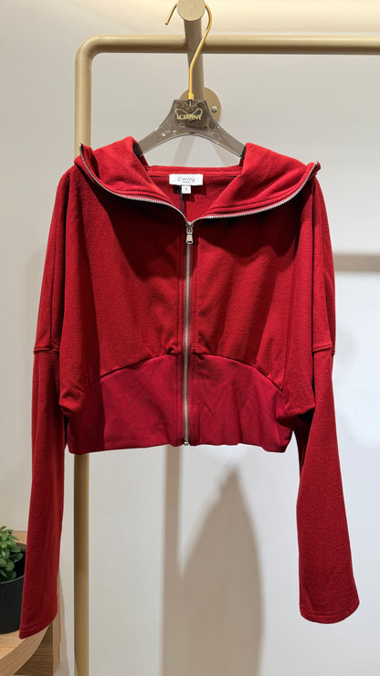 GILET SWEAT CAPUCHE FLORA