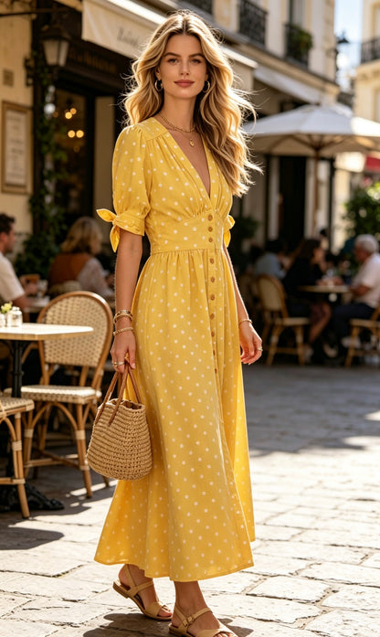 ROBE COTON PETITS POIS FRANGINE
