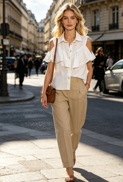 CHEMISE COTON VOLANT JENNY