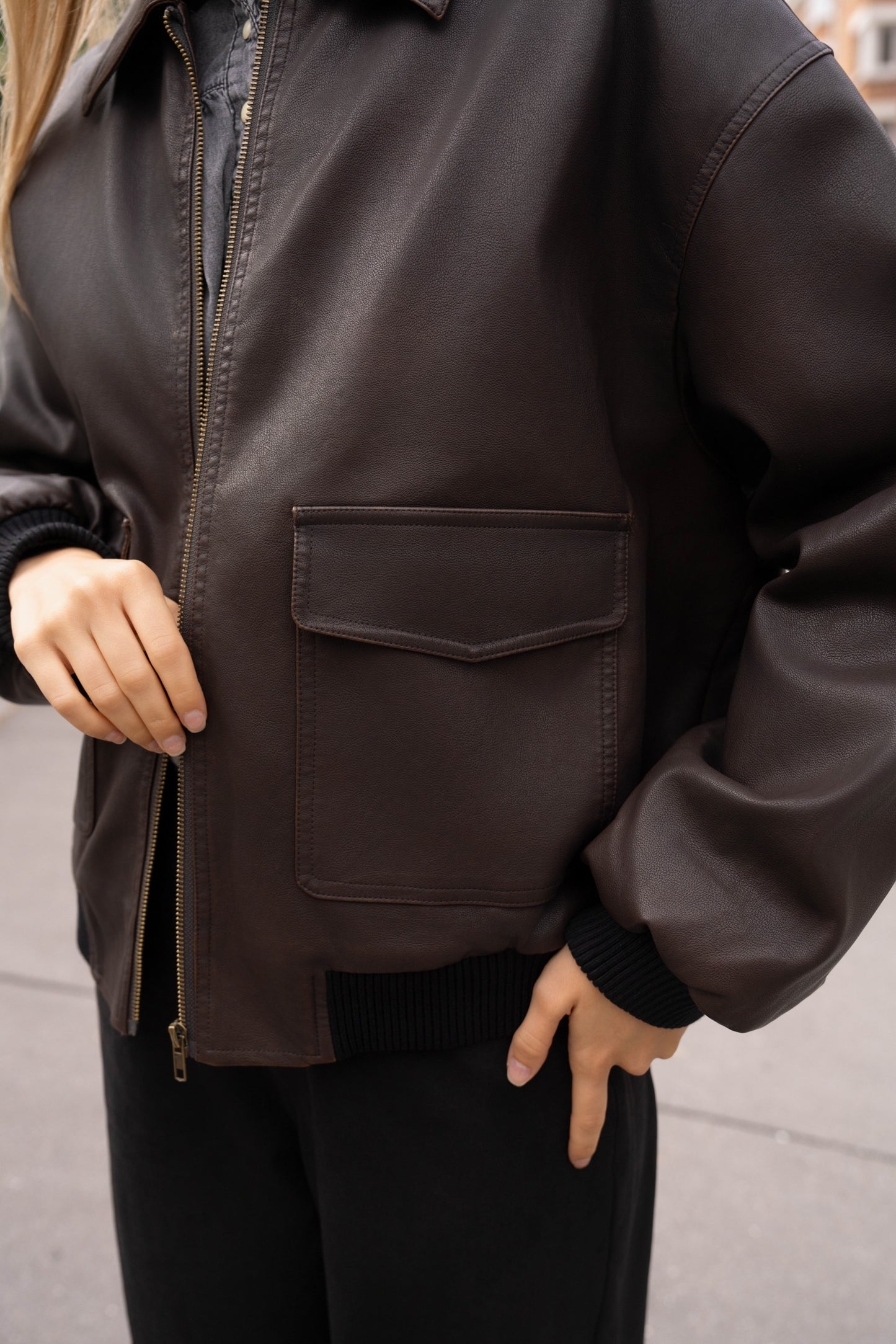 BLOUSON SIMILICUIR THAÏS