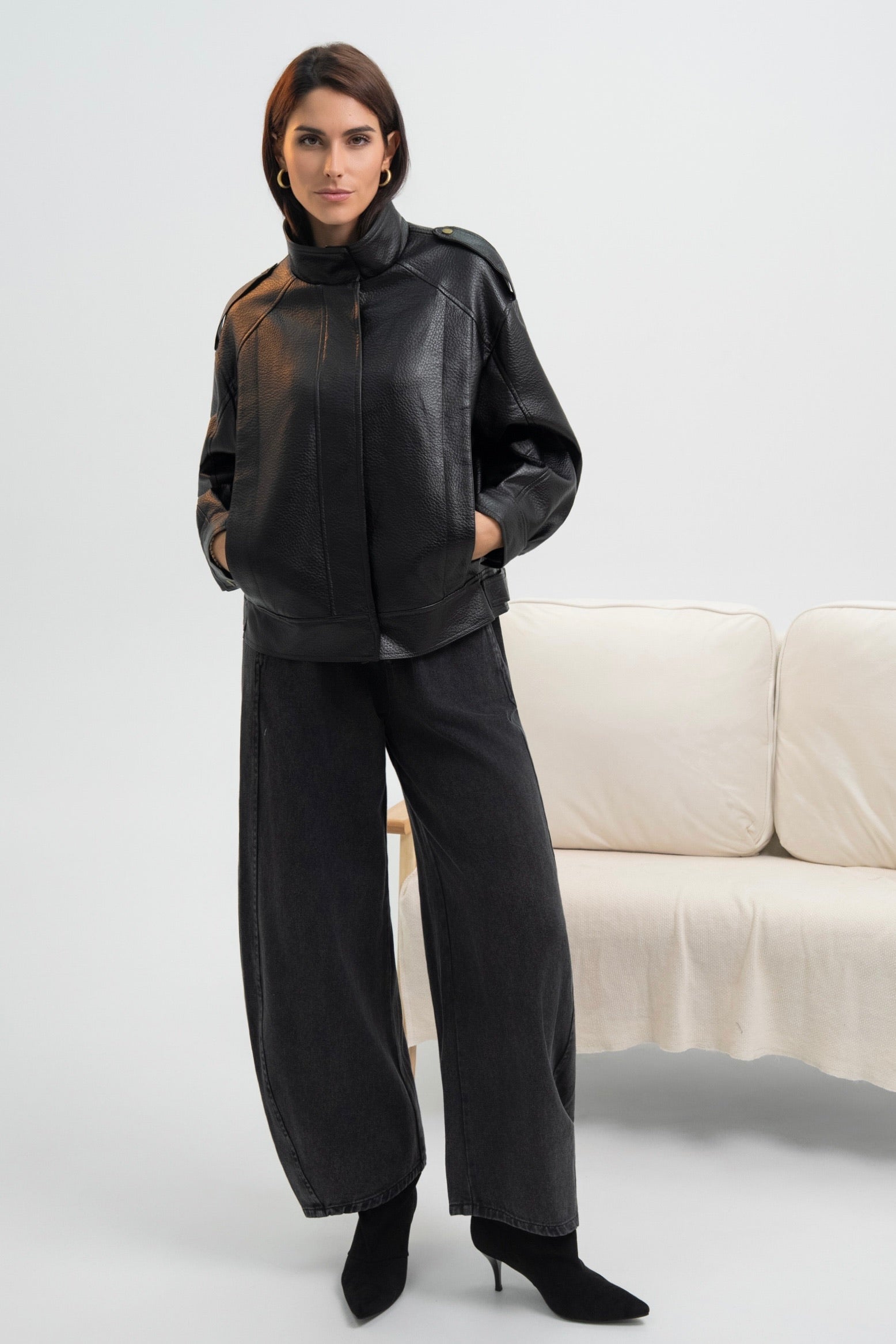 VESTE SIMILICUIR OVERSIZE AMÉLIE