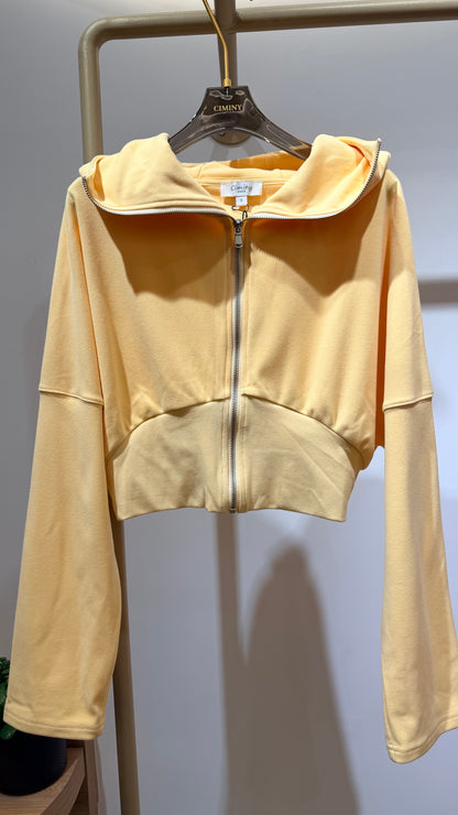 GILET SWEAT CAPUCHE FLORA