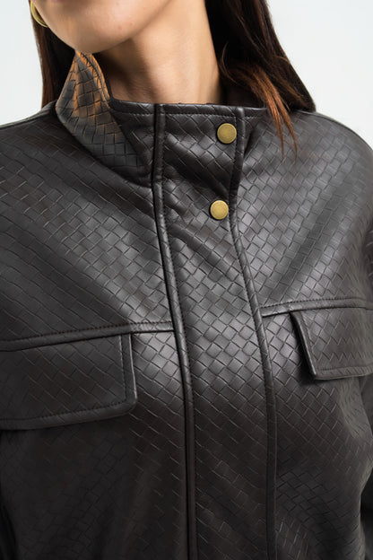 VESTE SIMILICUIR OVERSIZE AMÉLIE