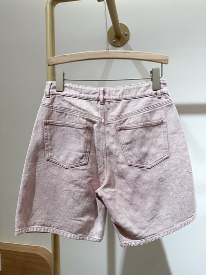 SHORT JEAN BRODÉ LILLA