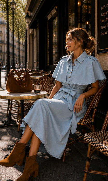 ROBE CAPE DENIM SILVIA