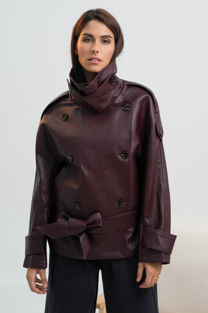 VESTE SIMILICUIR CATHRINE